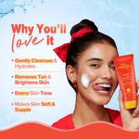 Aqualogica Detan+ Smoothie Face Wash with Glycolic Acid & Cherry Tomato for Men & Women for Tan removal, Hydrates & Gentle Exfoliates -Oily, Dry, Sensitive & Combination Skin -100ml (Pack of 1)