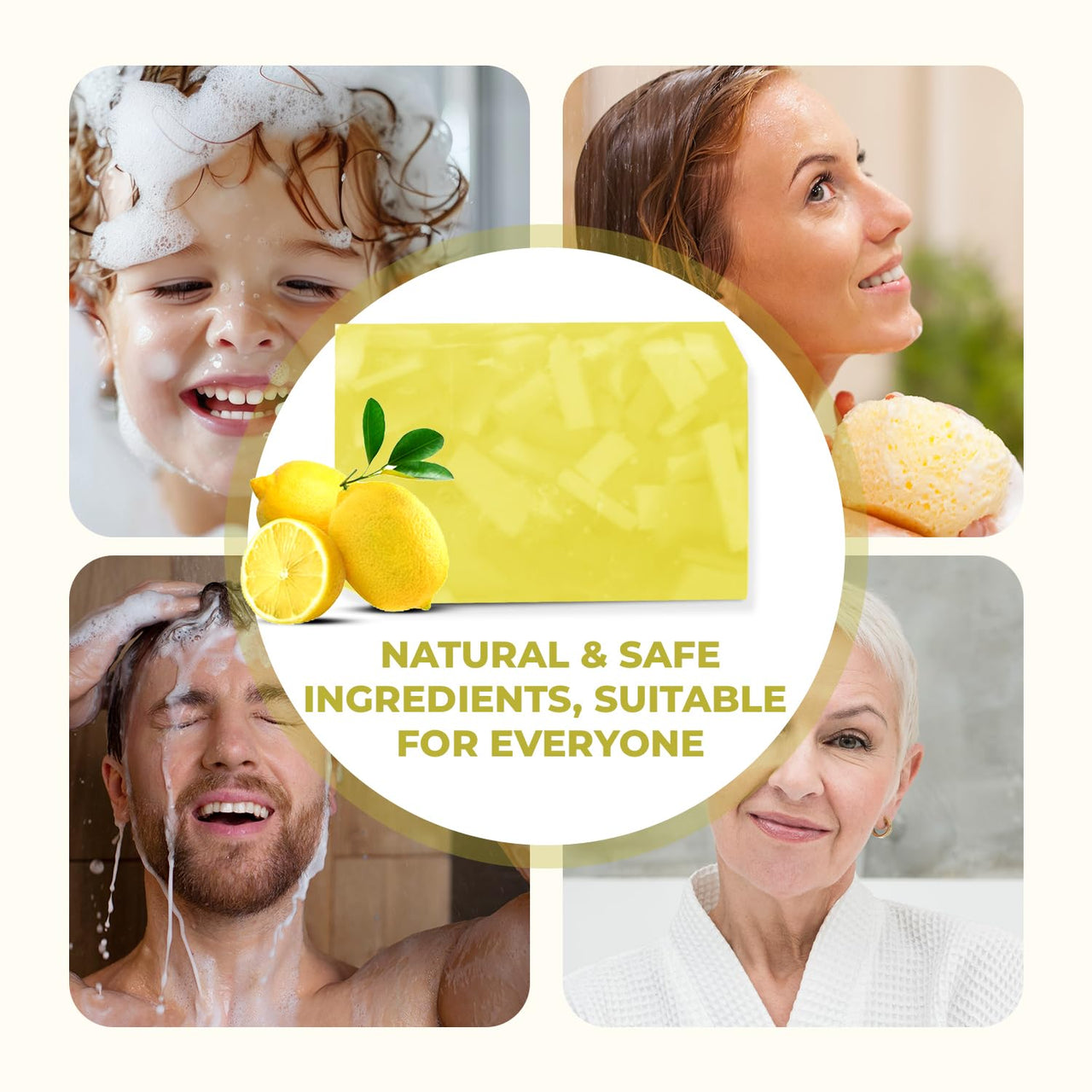 Passion Indulge Handmade Soap Natural Lemon Bath Bar - (Pack of 3)