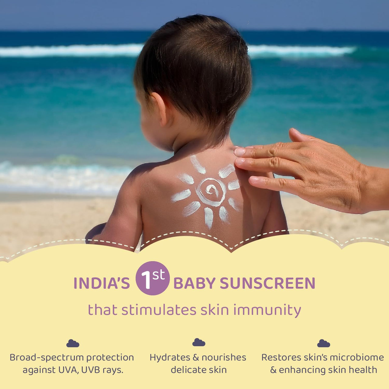 CITTA Baby & Kids Sunscreen SPF 70 PA++++ | UVA/UVB/Digital Blue Light Protection | Hypoallergenic & Non-Greasy | Dermatologist Approved | With Humus Extract for Skin Immunity | Paraben-Free | 60g