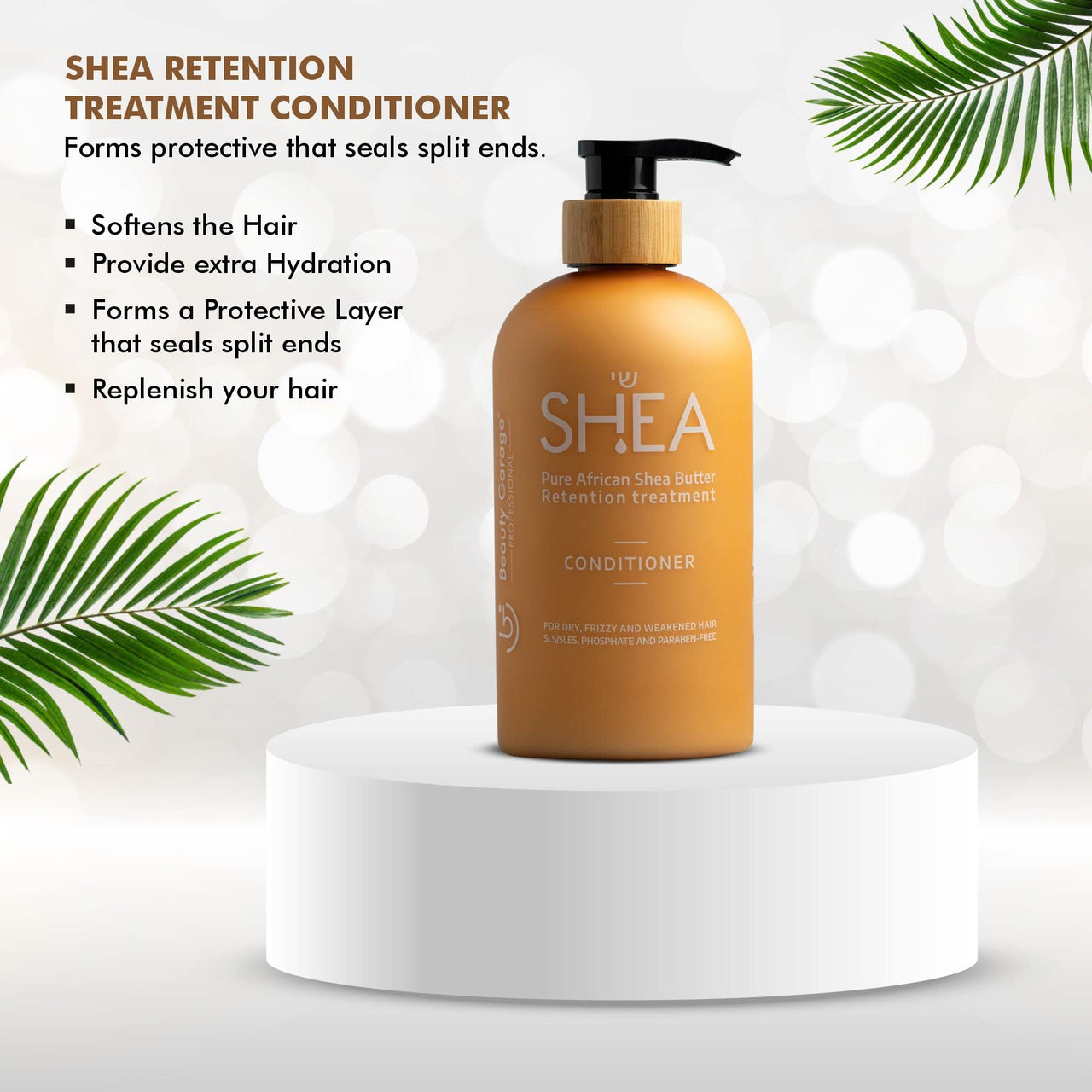 Beauty Garage African Shea Butter Shampoo and Conditioner for Women | Sulfate-Free Shampoo and Conditioner Hair Care Combo for Dry & Color-Treated Hair (Pack of 2)