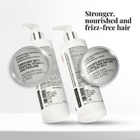 iCosmetiques Shampoo & Conditioner Combo|Sulphate & Silicone Free |Reduces Hair Fall & Frizz |Keratin, Proline & Vitamin B5 |Strengthens Roots |Unisex Total Care Formula |250ml each