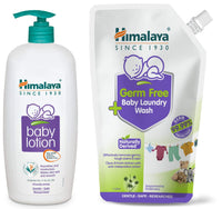 Himalaya Germ Free Baby Laundry Wash 1 L Pouch, White, (7004801) & Himalaya Baby Lotion 700ml