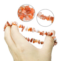 Rbenxia 12 Chakra Stones Healing Crystals Natural Gemstone Chakra Crystal Bracelets Colorful Gravel Chakra Bracelets Irregular Tumble Polished Healing Reiki Stretch Chip Bracelets