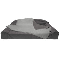 Furhaven Waterproof & Self-Warming Throw Blanket for Dogs & Indoor Cats, Washable & Reflects Body Heat - Terry & Sherpa Dog Blanket - Silver Gray, Large Blanket - Terry & Sherpa (Silver Gray) Self-Warming & Waterproof