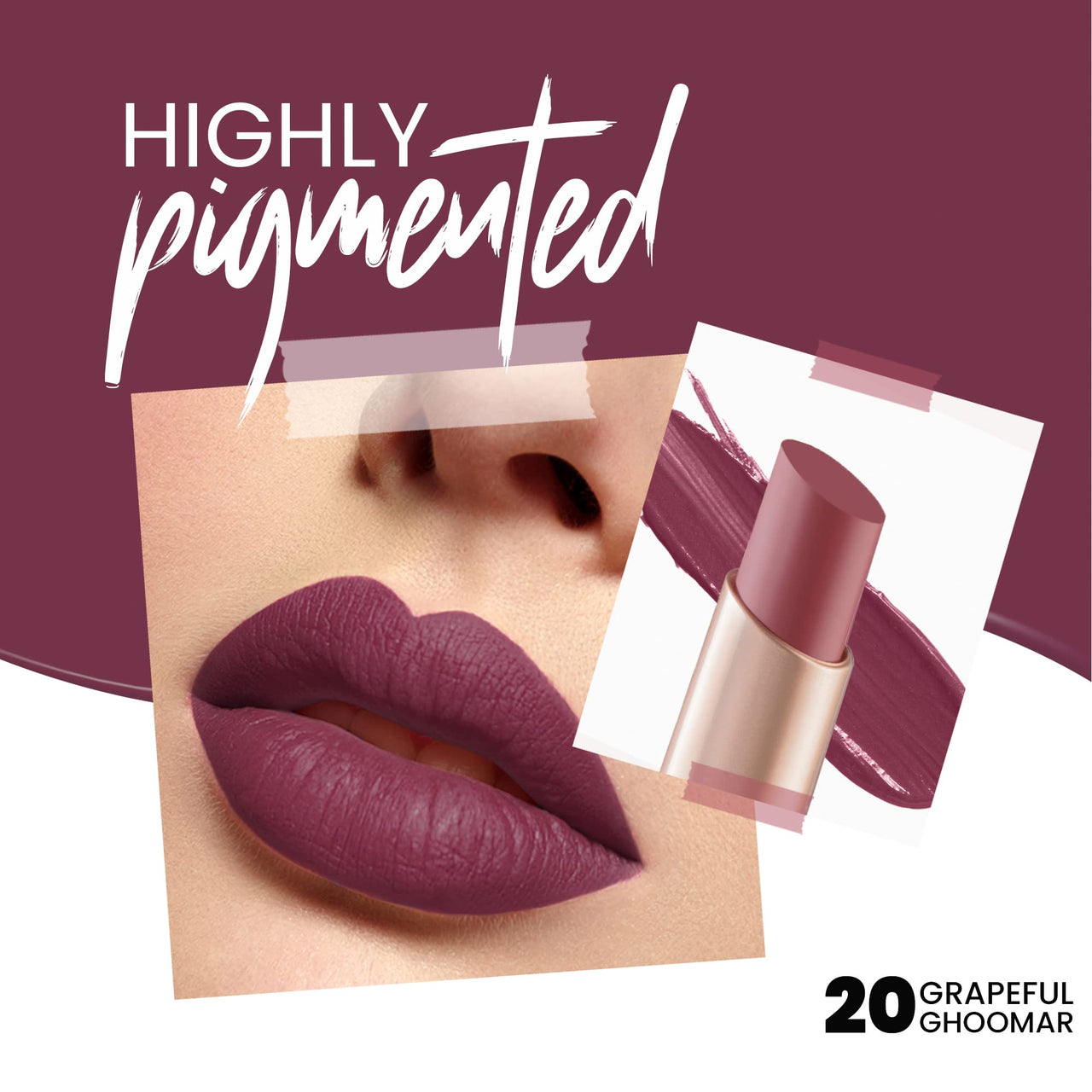 MARS Matte Liquid Lip Color | Long Lasting | Non-Transfer & Waterproof Lipstick for Women (4.5 ml) (08-Trend Train) Creamy Matte Long Lasting Lipstick for Women (3.2 gm) (20-Grapeful Ghoomar)