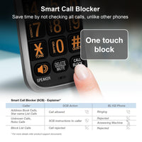 AT&T BL102-2 DECT 6.0 2-Handset Cordless Phone for Home with Answering Machine, Call Blocking, Caller ID Announcer, Audio Assist, Intercom, and Unsurpassed Range, Silver/Black 2 Handset