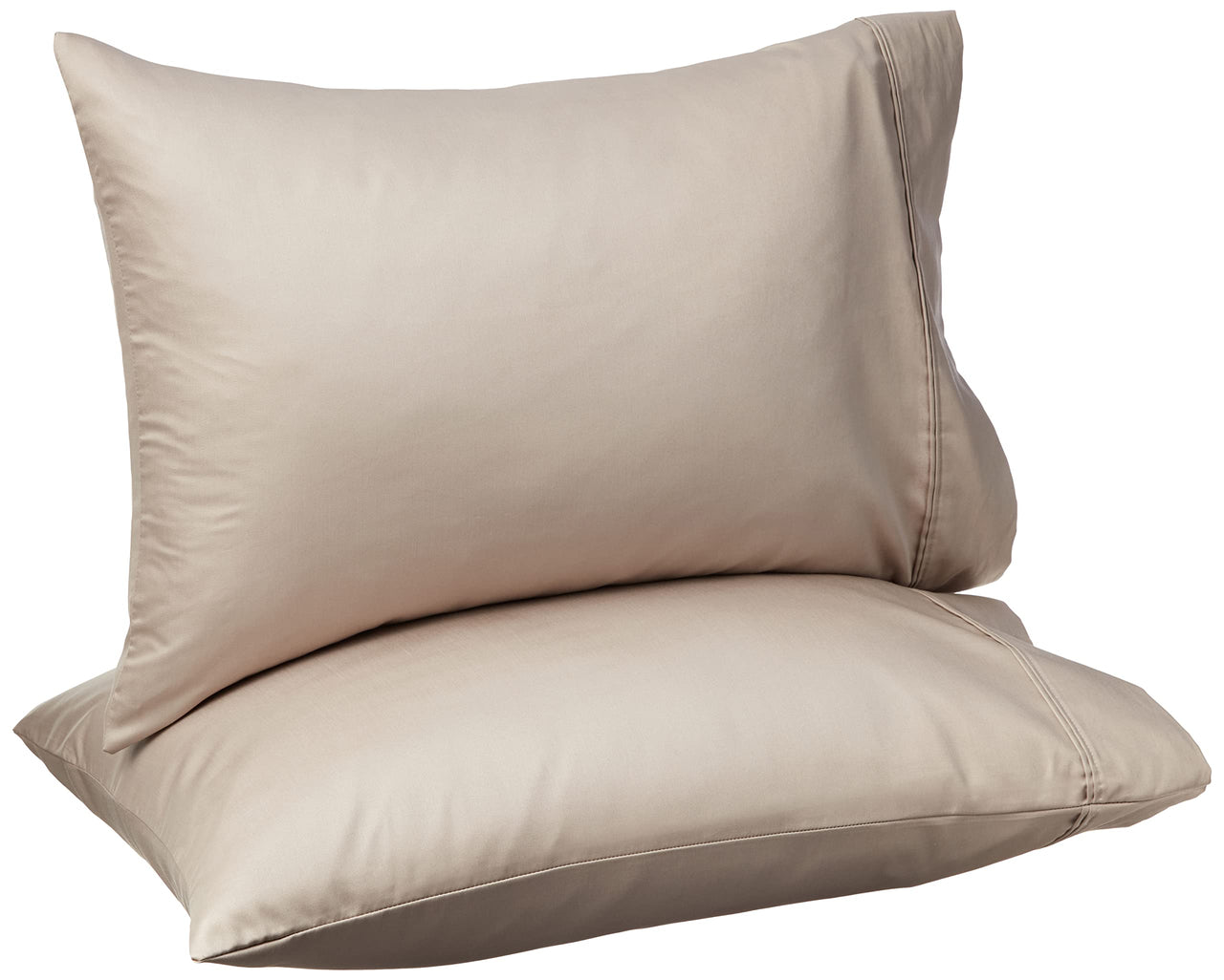 Basics 400 Thread Count Cotton Pillow Case, Standard, 30" L x 20" W, Stone Gray - Set of 2