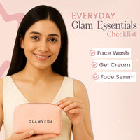 Glamveda 2% Kojic Acid Trio Facewash, Serum & Cream With Pouch – Brightening, Hydrating & Acne Scar Treatment | Fades Dark Spot |, Evens Tone & Promotes Clear and Glowing Skin