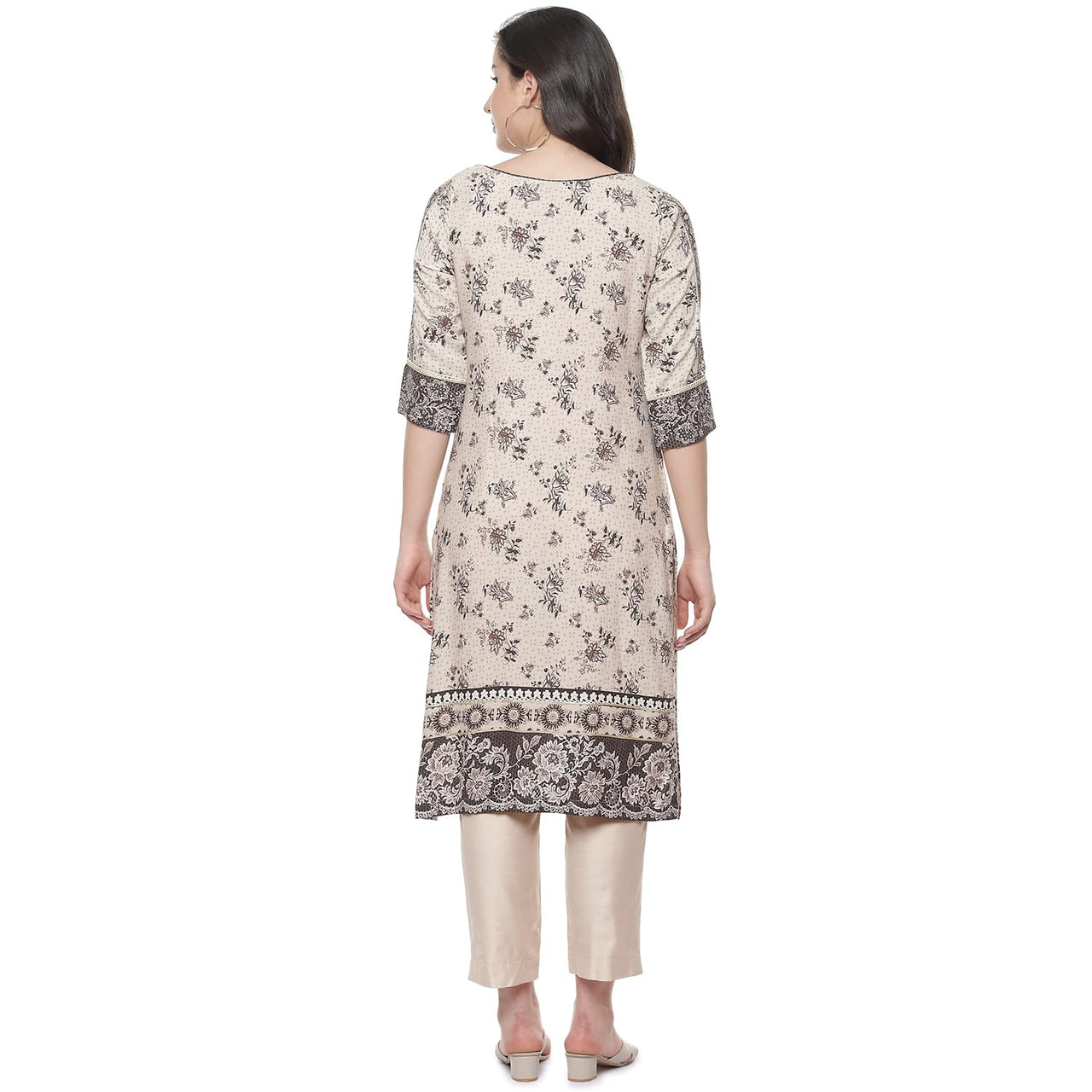 BIBA Women's  Rayon Regular Kurta