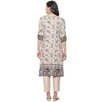 BIBA Women's  Rayon Regular Kurta