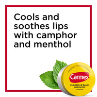 Carmex Medicated Lip Balm Jar, Lip Moisturizer for Dry, Chapped Lips, 0.25 OZ - (2 Packs of 3)