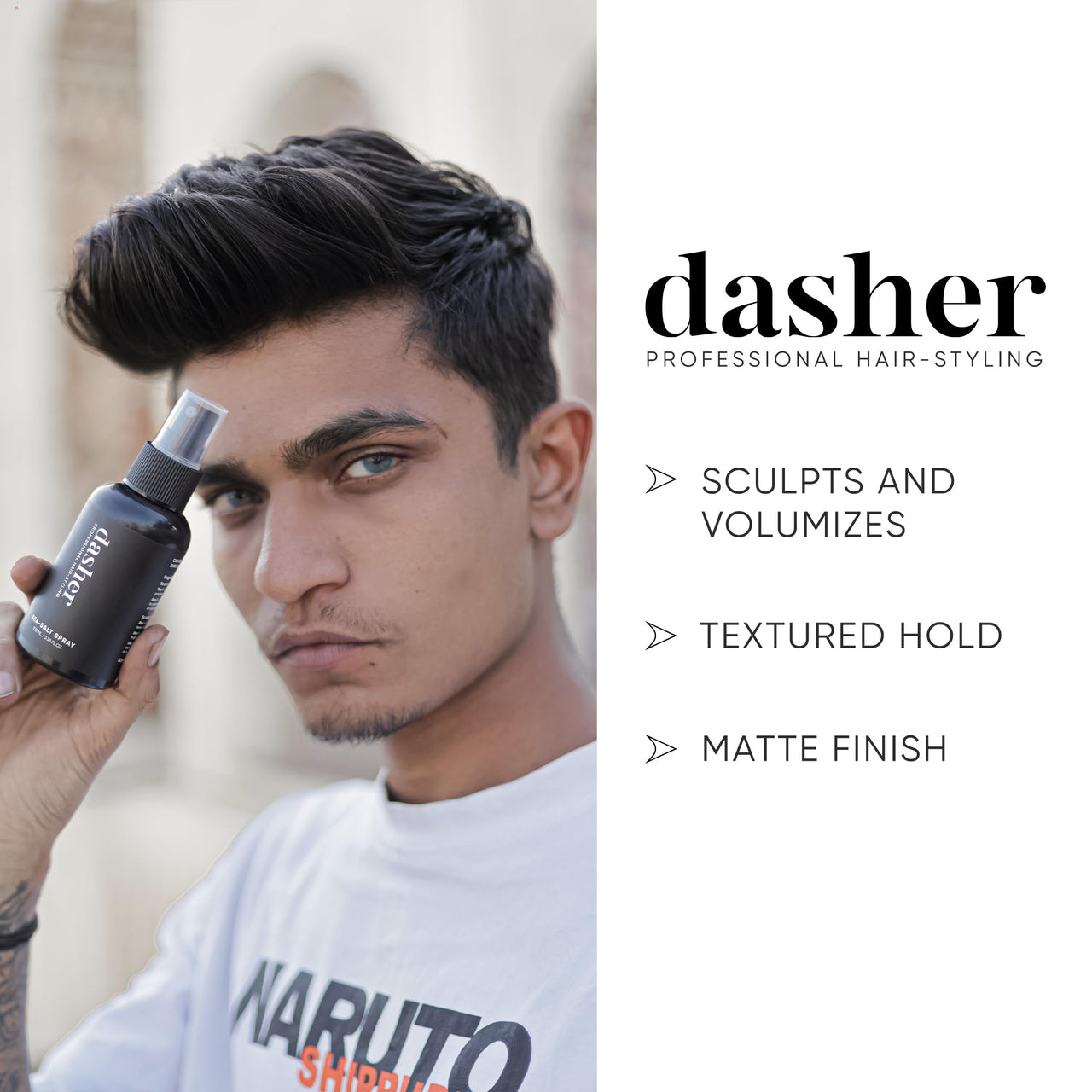Dasher Sea Salt Spray (100 ML) Hair Volume, Texture, Smooth Hair With Bhringraj, Vitamin E - Hair Styling, Pack of 1