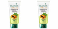 Biotique Bio Papaya Visibly Ageless Face Wash, Pack of 2, 200 ml (2 x 100 ml) and Biotique Bio Orange Peel Revitalizing Body Soap, 150g