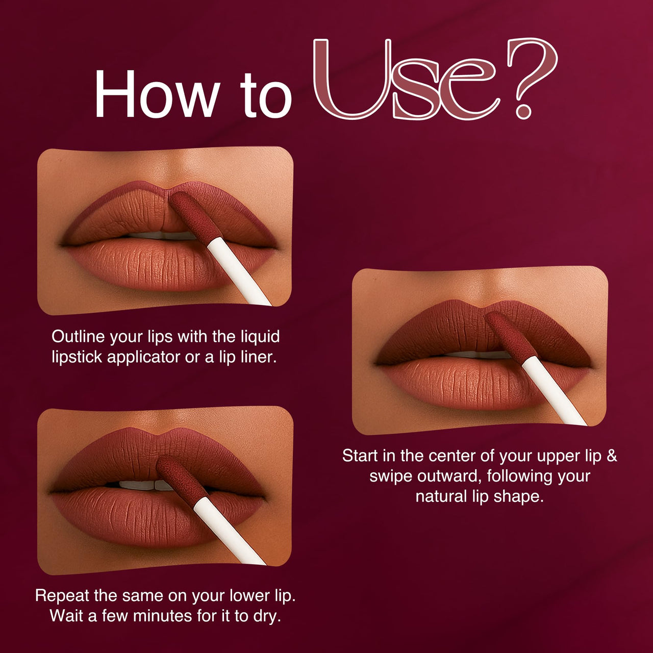 Nourish Mantra Muted Magic Matte Liquid lipstick combo with SPF 15 Set of 4(1.2ml Each) | Mini Lipsticks| nudeshade lip stick | brown lipsticks | Water Proof | Smudge Proof | transfer Proof | Long Lasting| Suits all skin tones