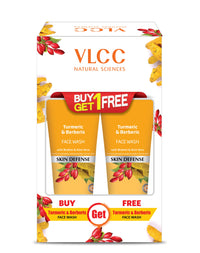 VLCC Turmeric & Berberis Face Wash + Anti Tan Skin Lightening Face Wash -150ml X 2 - Buy One Get One - with Turmeric & Berberis, Mulberry Extract, and Orange Peel Extract