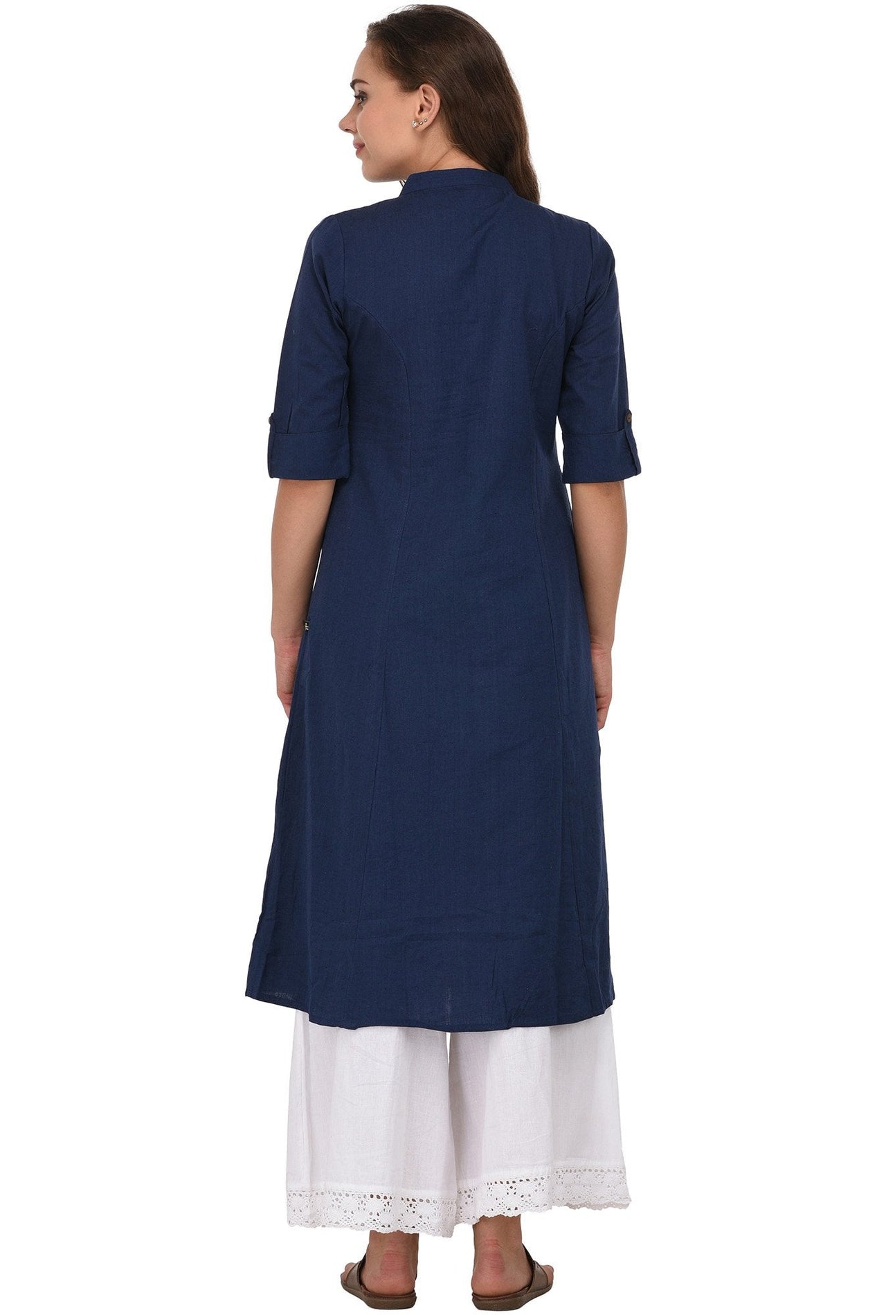 Pistaa's  Women Cotton Printed Cut Regular Kurta