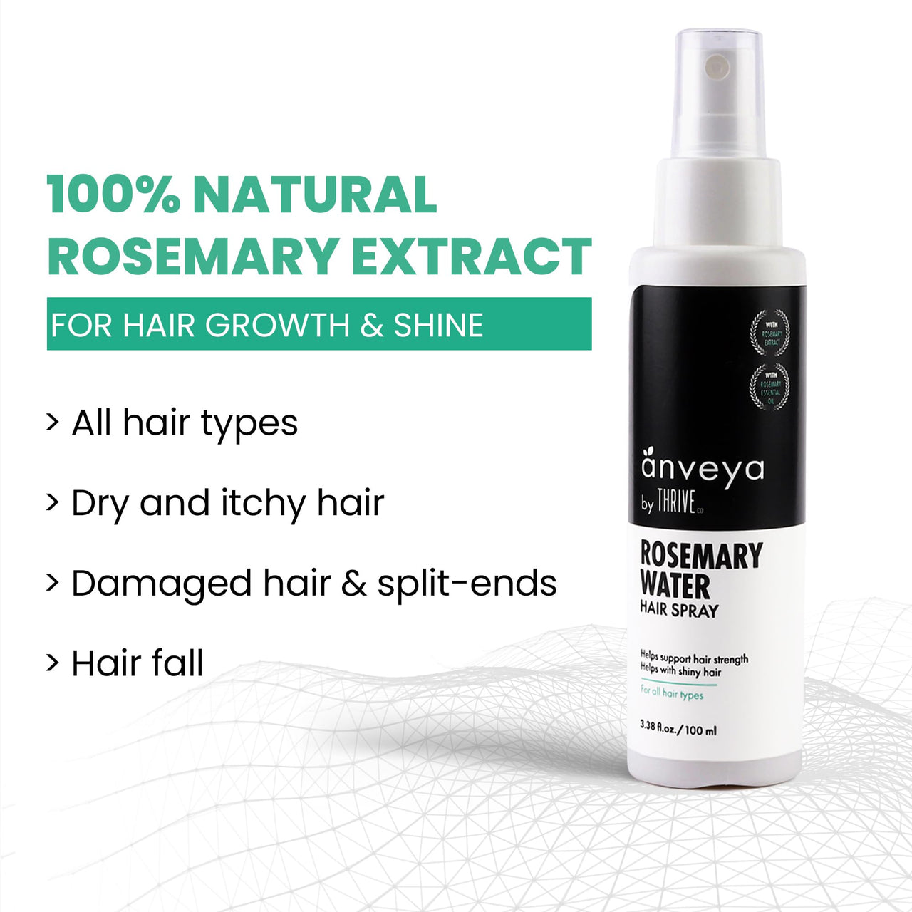 ThriveCo Rosemary Power Kit with ROSEMARY WATER(xxml) + ROSEMARY SHAMPOO(xxxml)+ ROSEMARY ESSENTIAL OIL(15ml) |Improves Hair Growth, Controls Hair Fall, Increases Hair Strength, Thickness & Shine