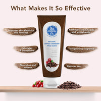The Moms Co Natural Cranberry Coffee Face Scrub for Radiant and Clearer Skin with Cranberry, Coffee and Vitamin C (75gms)
