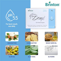 Brinton DOUX Daily Ultra Moisturizer Soap Bar with pH 5.5, 75g x pack of 2