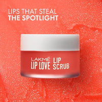 Lakmé Exfoliating Lip Scrub With Hyaluronic Acid For Soft, Smooth Lips | Lip Love Lip Scrub, 15Gm