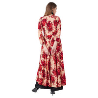 Tissu Women Beige & Red Floral Printed Kurta