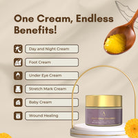 ADHYAY | Shata Dhauta Ghrita Skin Renewal Cream | Nourishing Hydrating & Age-Defying Ayurvedic Formula | Wrinkle Repair & Skincare | Infused with 100 times washed Cow Ghee & Marigold Extracts | 40gm