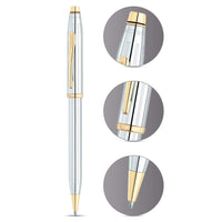 Cross Century II Refillable Ballpoint Pen, Medium Ballpen, Includes Premium Gift Box - Medalist Chrome