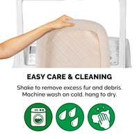 Furhaven Dog Bed for Small Dogs & Indoor Cats, 100% Washable, Sized to Fit Crates - Sherpa Fleece Bolster Crate Pad - Cream, Small Sherpa Fleece (Cream)