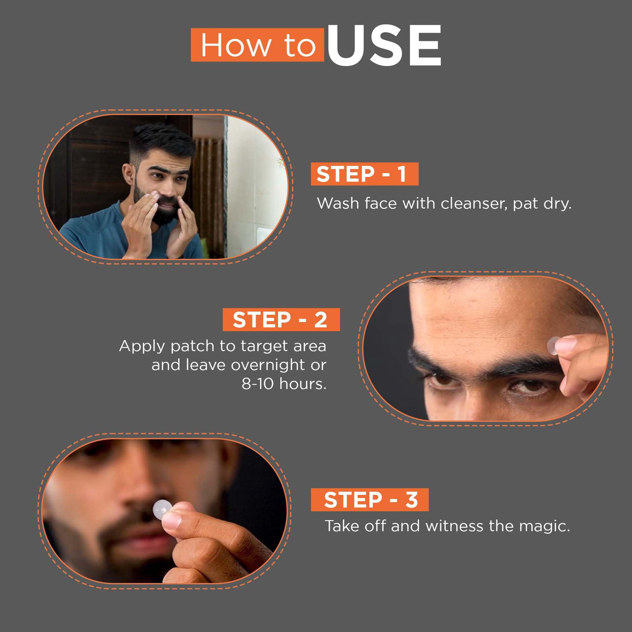 Beardhood Acne Pimple Patch | 6 Hydrocolloid Waterproof Patches | Absorbs Pimple Overnight, Reduces Excess Oil | For All Skin Types