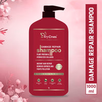 TryOnes Damage Repair Shampoo | Instant Hair Repair/Removes Dryness and Fight Pollution | For Damaged, Dry & Frizzy Hair | For Women & Men_1000 ML