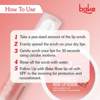 BAKE Vitamin C Rose Tinted Lip Kit | Lip Lightening Scrub for Dark Lips Exfoliation | For Hyperpigmented Lips, Dehydrated Lips, Flaky Lips & Chapped Lips | For Men & Women | 25g (Rose Lip Kit)