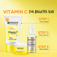 Garnier Skin Naturals, Day Cream, Brightening & Protects Skin from Sun, Bright Complete Vitamin C Serum Cream, 45 g