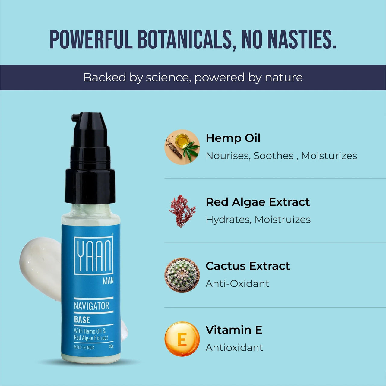 Yaan Man Base, 30gm | Long lasting, Smooth, Light-Weight Primer For Men| Natural Finish | For All Skin Types