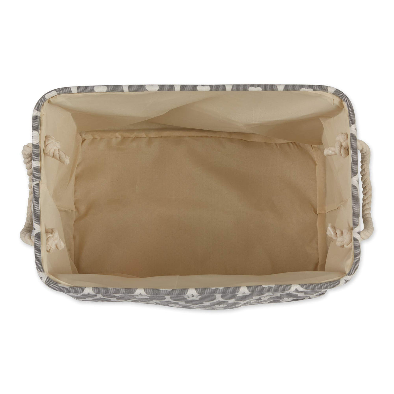 Bone Dry Pet Storage Collection Lattice Paw Print, Small Rectangle, Gray