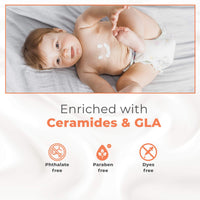 Brinton Atosoft Extra Moisturizing Baby Body Lotion with Pump for Sensitive and Delicate Skin pH 5.5 |For Dry & Itchy Skin| Enriched with Ceramides & GLA | Paraben-Free and Dye Free | - 100 ml