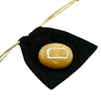Yellow Aventurine Palm Stone - Massage Worry Stone for Natural Body Chakra Balancing, Reiki Healing and Crystal Grid Yellow Aventurine
