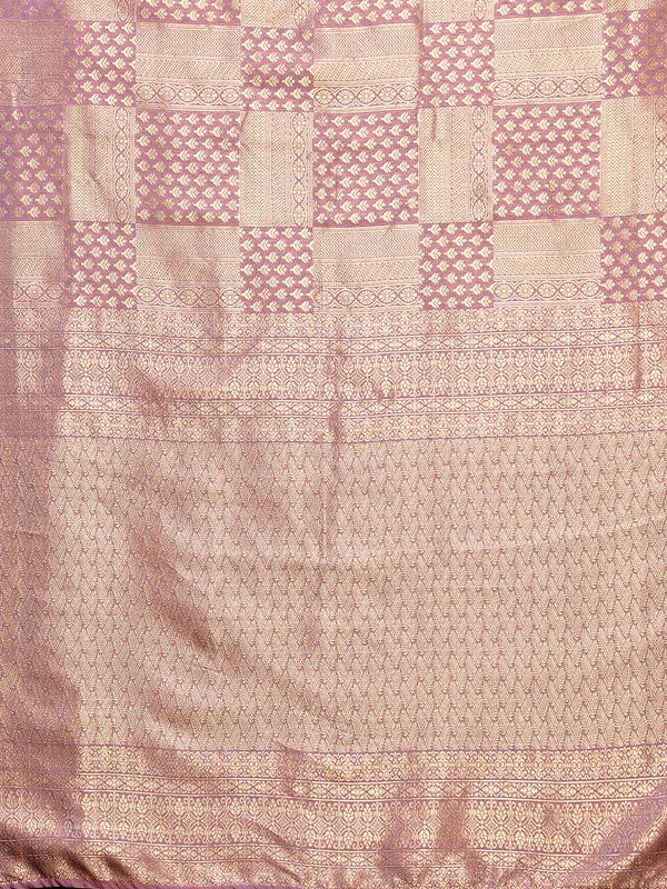 Satrani Women's Jacquard Poly Silk Saree With Unstitched Blouse Piece