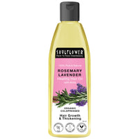 Soulflower Rosemary Lavender Hair Oil For Hair Growth, Hair Fall Control, Healthy Scalp, Long Hair, Rosemary, Lavender, Castor|100% Pure, Natural, Organic, Clinically Proven for Hair Growth, 120ml