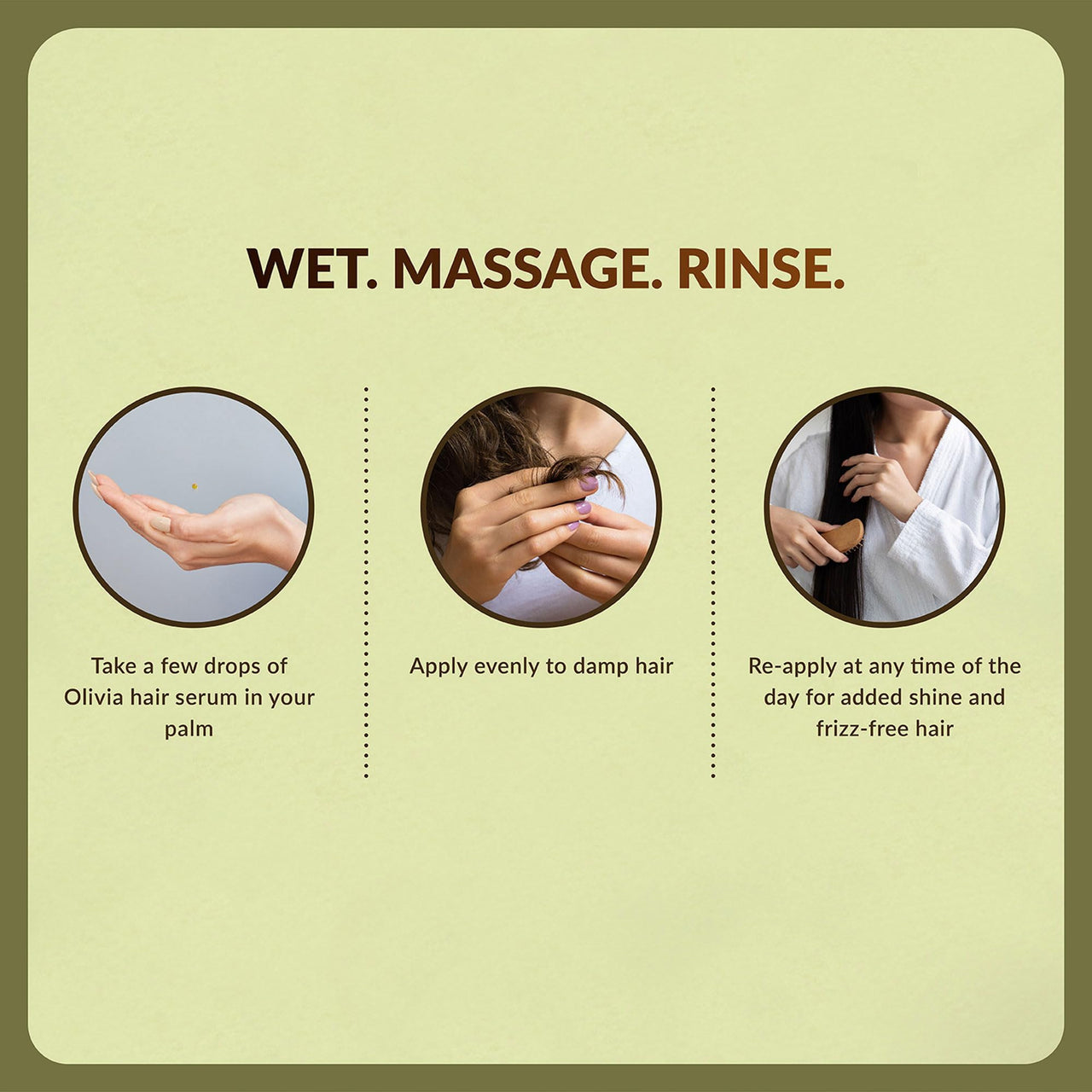 Olivia Moisture Lock Nourishment Hair Serum With Argan Oil Extract Smooth, For Smooth, Frizz-Free, Shiny & Tangle Free Hair - 100Ml