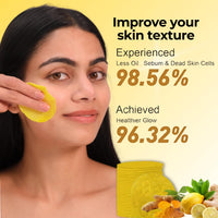 Yapidra Turmeric & Kojic Acid Cleansing Pads | With 15% Vitamin C, 5% Niacinamide & Hyaluronic Acid | Gently Exfoliates & Brightens | Helps Reduce Tan, Dark Spots & Pigmentation | Non-Irritating & Non-Sticky | 100% Natural Formula | For All Skin Types | D
