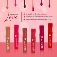 Colors Queen Totally Matte Liquid Lipstick | Intense Color Payoff, Lightweight & Comfortable, One Swipe Application | Long Lasting, Non Transfer Liquid Lipstick for Women (03 - Deep Maroon, 7.5g)