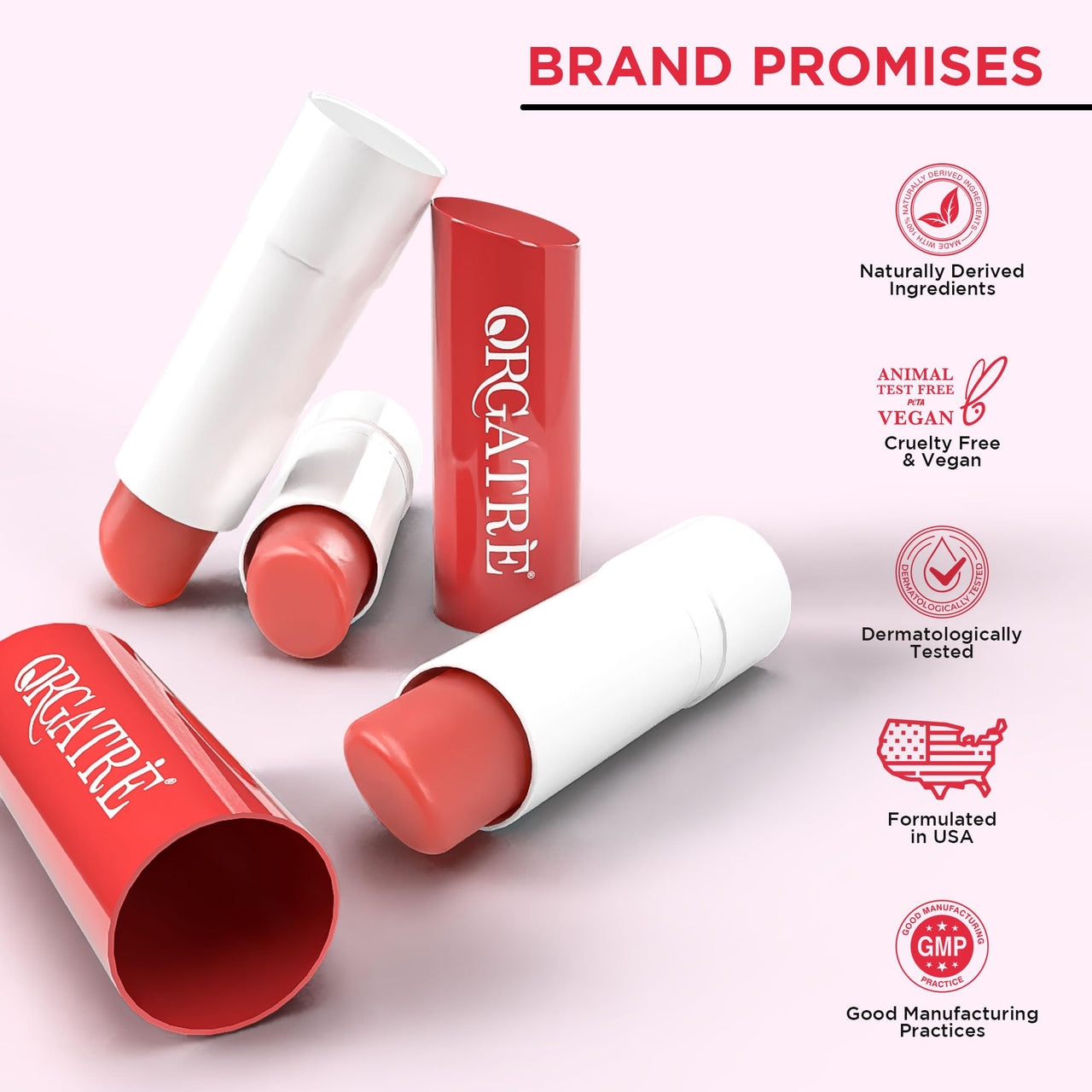 ORGATRE Strawberry Lip Balm for women 3.2gm | SPF 30 PA++ | Lip Balm for Dark Lips, Pigmentation, Dry & Chapped Lips | Ceramide & Peptide