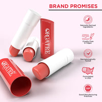 ORGATRE Strawberry Lip Balm for women 3.2gm | SPF 30 PA++ | Lip Balm for Dark Lips, Pigmentation, Dry & Chapped Lips | Ceramide & Peptide