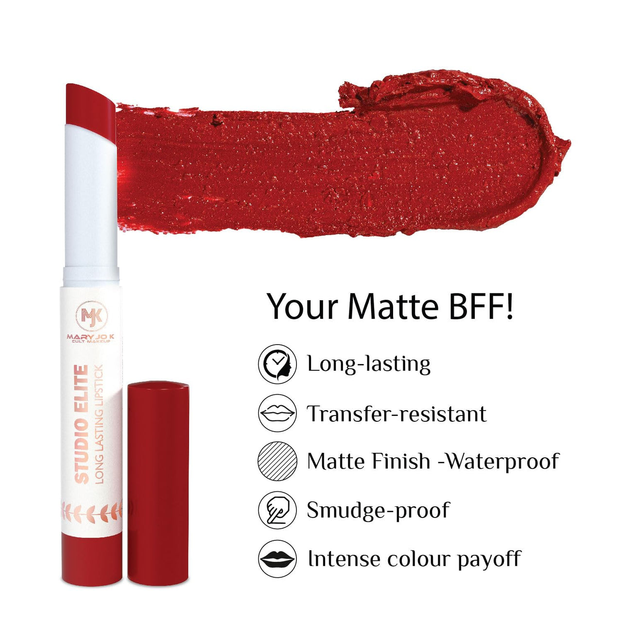 Mary Jo K Way 2 Slay Studio Elite Long-Lasting Lipstick (04 Toast Roast) | Velvety Matte, All-Day Wear (23 NAUGHTY PURPLE, Standard)