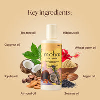 moha: Hair Essentials Kit Includes Herbal Shampoo 100ml, 5 in 1 Hair Oil 200ml, & Hair Serum 100ml | Complete Hair Care Range For Healthy & Soft Hair | Unisex Product