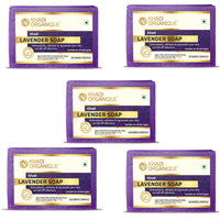 Khadi Organique Natural Herbal Pure Lavender Soap Pack of 5
