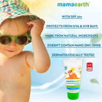 Mamaearth Fruit Based Nourishing Clear Bathing Bar Baby Soap With Glycerine, For Kids 75 Gram X 5 & Mamaearth Mineral Based Sunscreen for Babies (50 ml/50 g)
