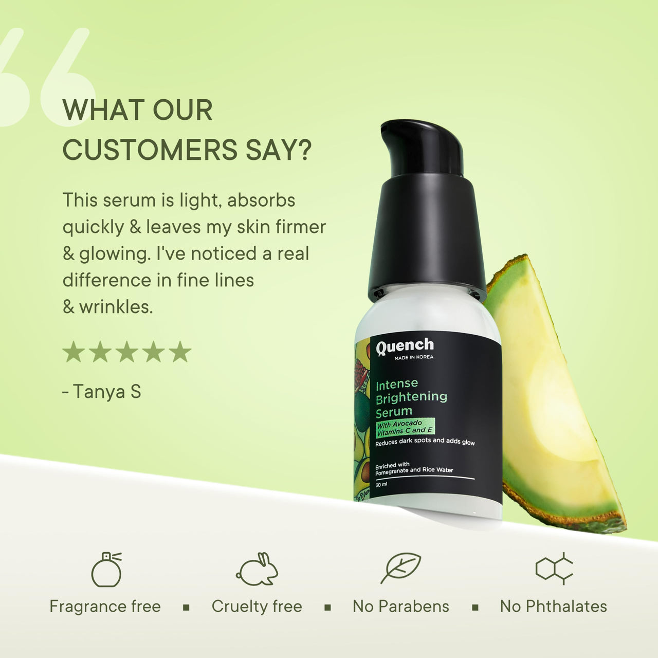 Quench 2% Niacinamide Intense Brightening Korean Serum for Pigmentation and Dark Spots | Serum for Face | Enhances Skin Texture | Reduces Fine Lines | Made in Korea (30ml)