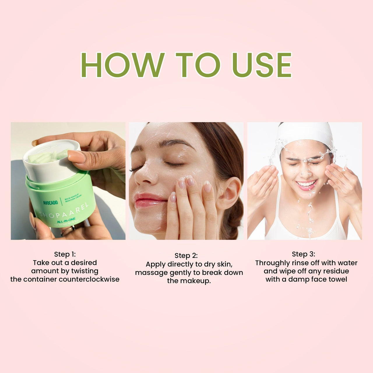 Shopaarel ALL-IN-ONE Balm Make Up Remover Cream, Cleansing Balm & Oil, Removes Excess Oil & Dirt, Remove Waterproof Makeup In One Wash, Deep Pore Cleansing, Face Makeup Remover-50 ML,Coffee