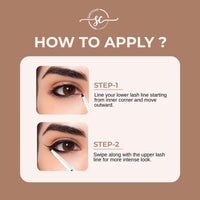 Shryoan Black Revolving Kajal | Intense Matte Finish for Lasting Definition | Waterproof & Smudge Proof Kajal | High Pigment | Super Glide